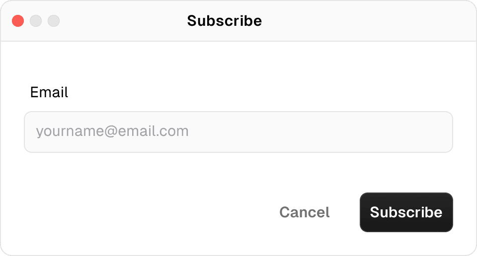 subscribe dialog